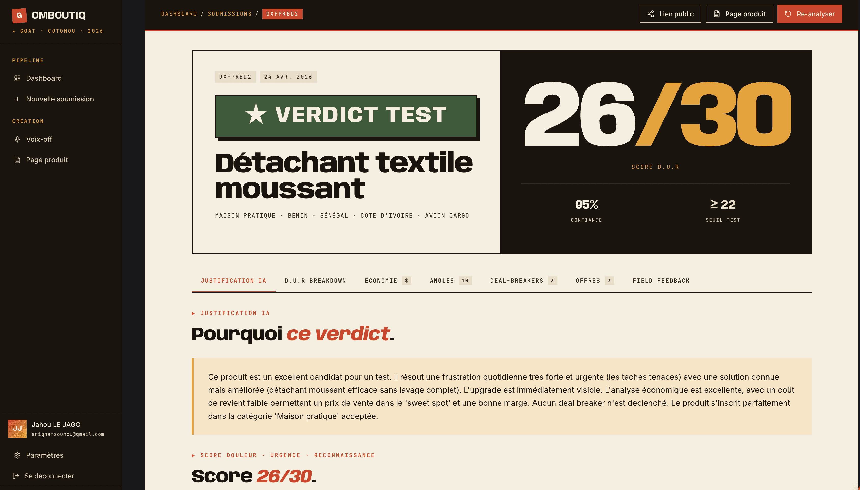 Goat Omboutiq — verdict test produit (D.U.R)